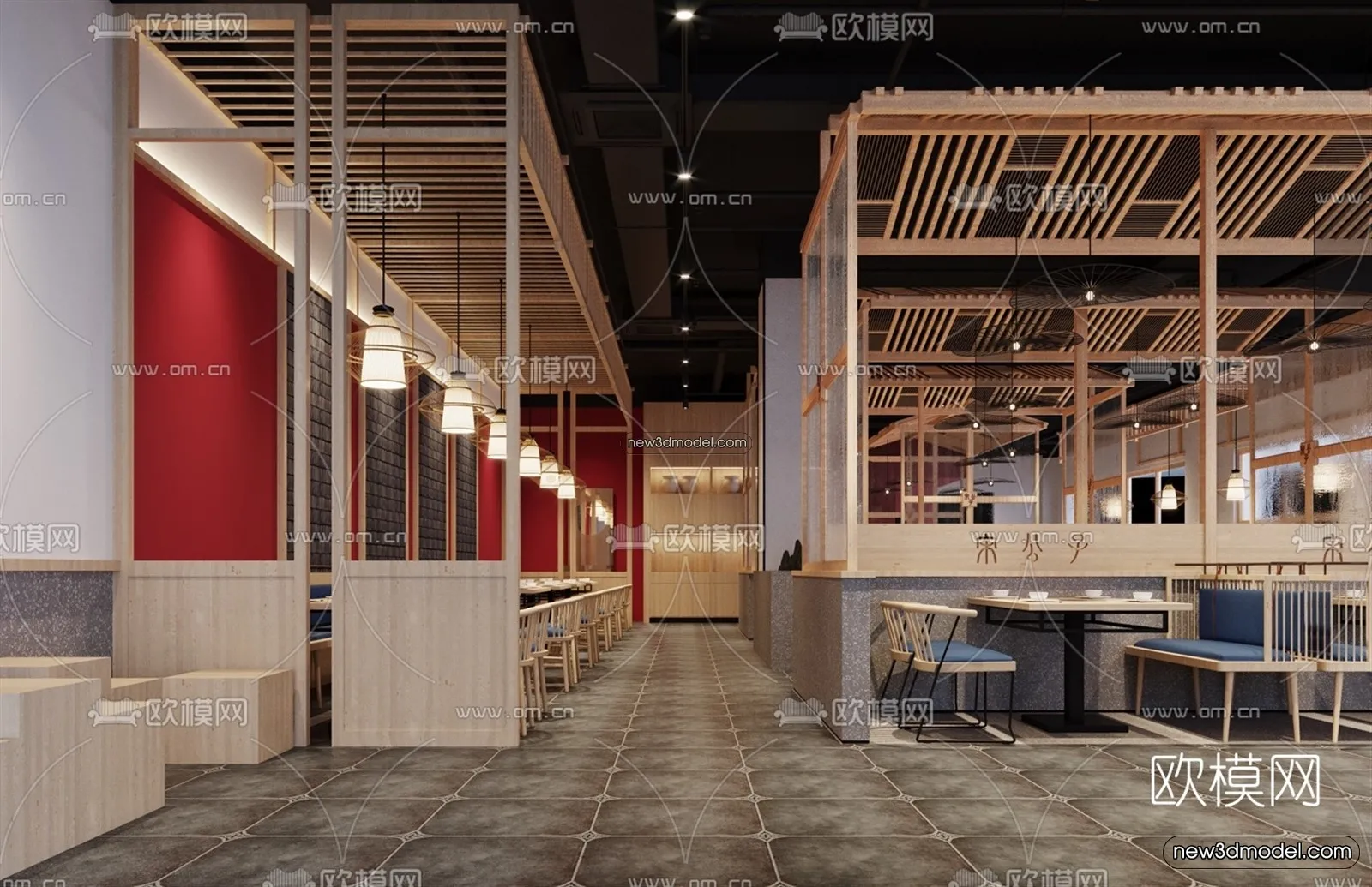 Restaurant and Fastfood 3D Scene - 3D Blocks - 227