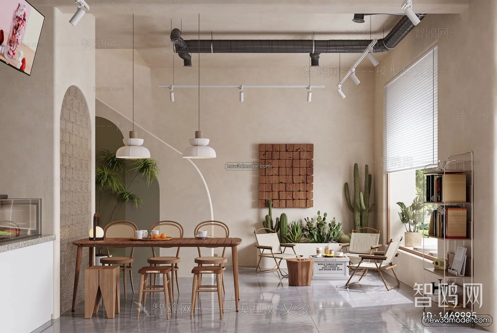 Restaurant and Fastfood 3D Scene - 3D Blocks - 229