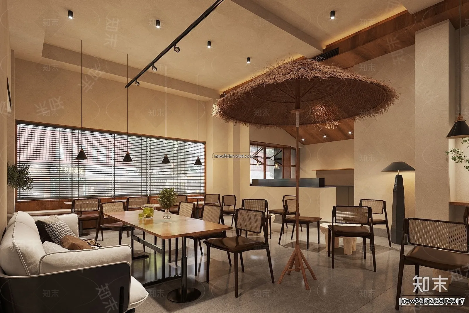 Restaurant and Fastfood 3D Scene - 3D Blocks - 230