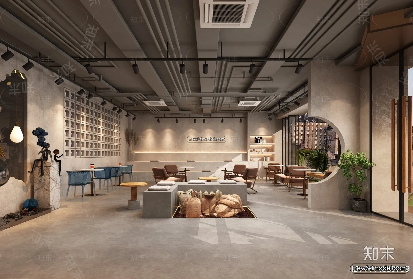 Restaurant and Fastfood 3D Scene - 3D Blocks - 231