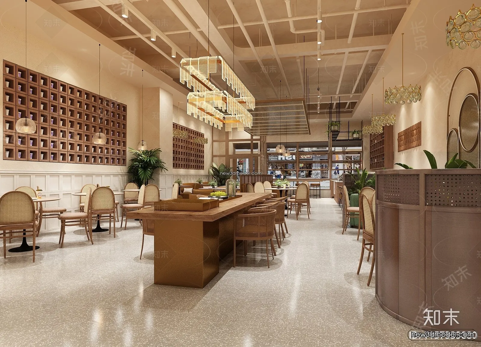 Restaurant and Fastfood 3D Scene - 3D Blocks - 232