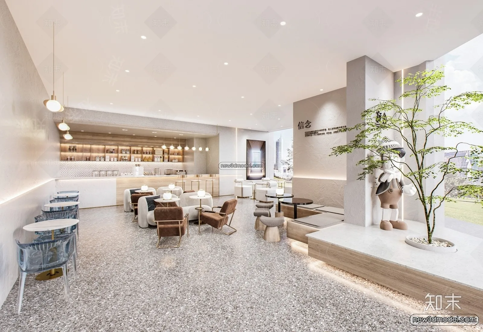 Restaurant and Fastfood 3D Scene - 3D Blocks - 233