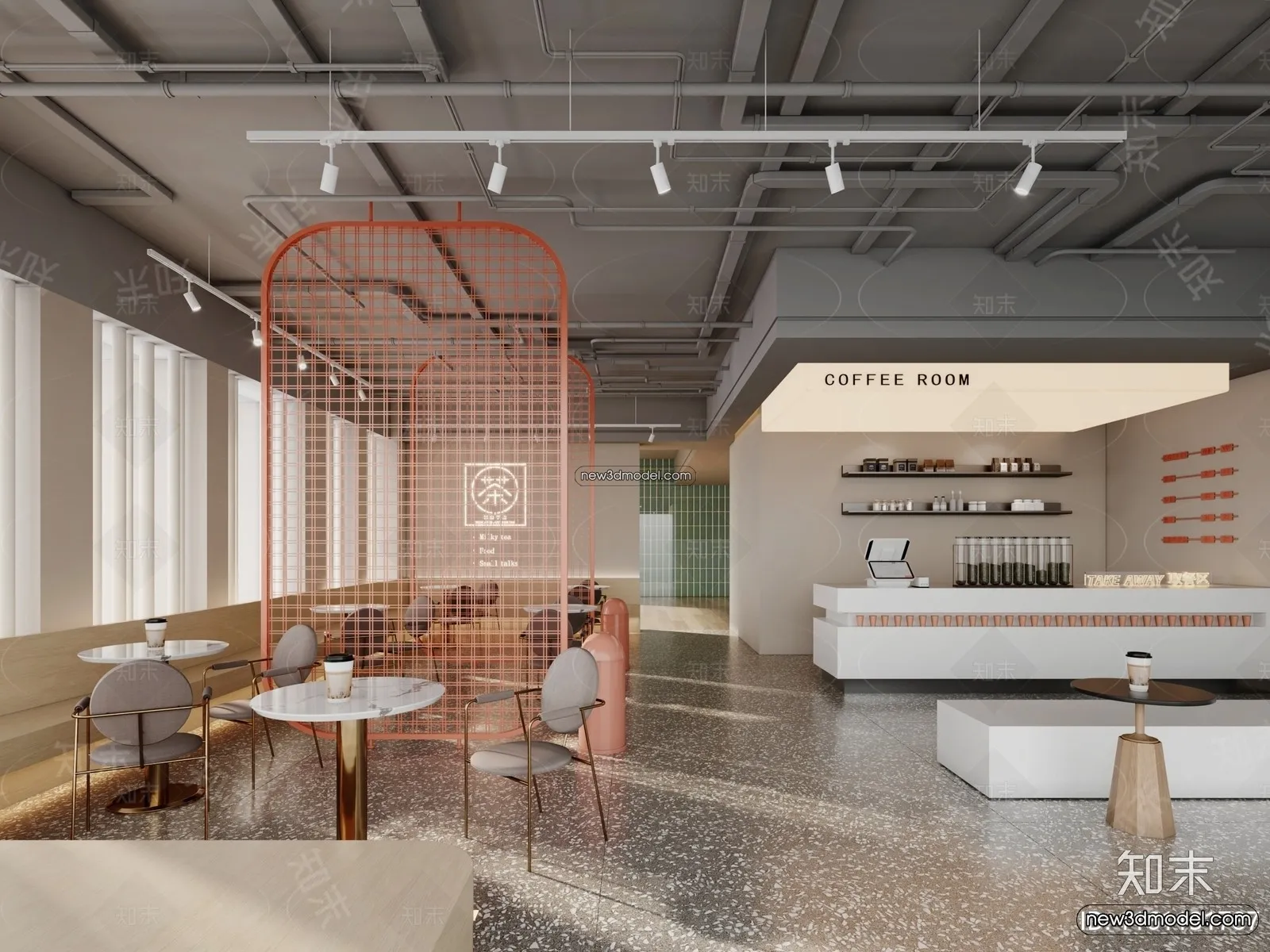 Restaurant and Fastfood 3D Scene - 3D Blocks - 234