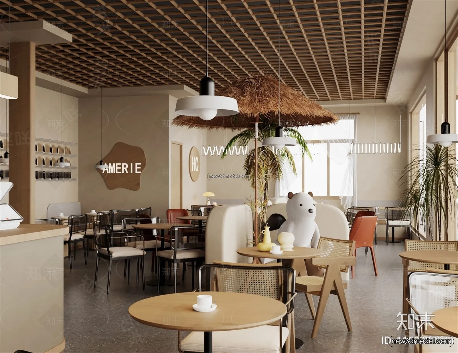 Restaurant and Fastfood 3D Scene - 3D Blocks - 235