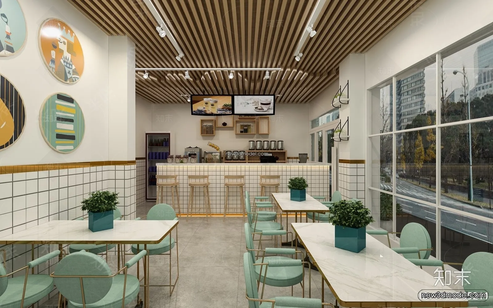 Restaurant and Fastfood 3D Scene - 3D Blocks - 236