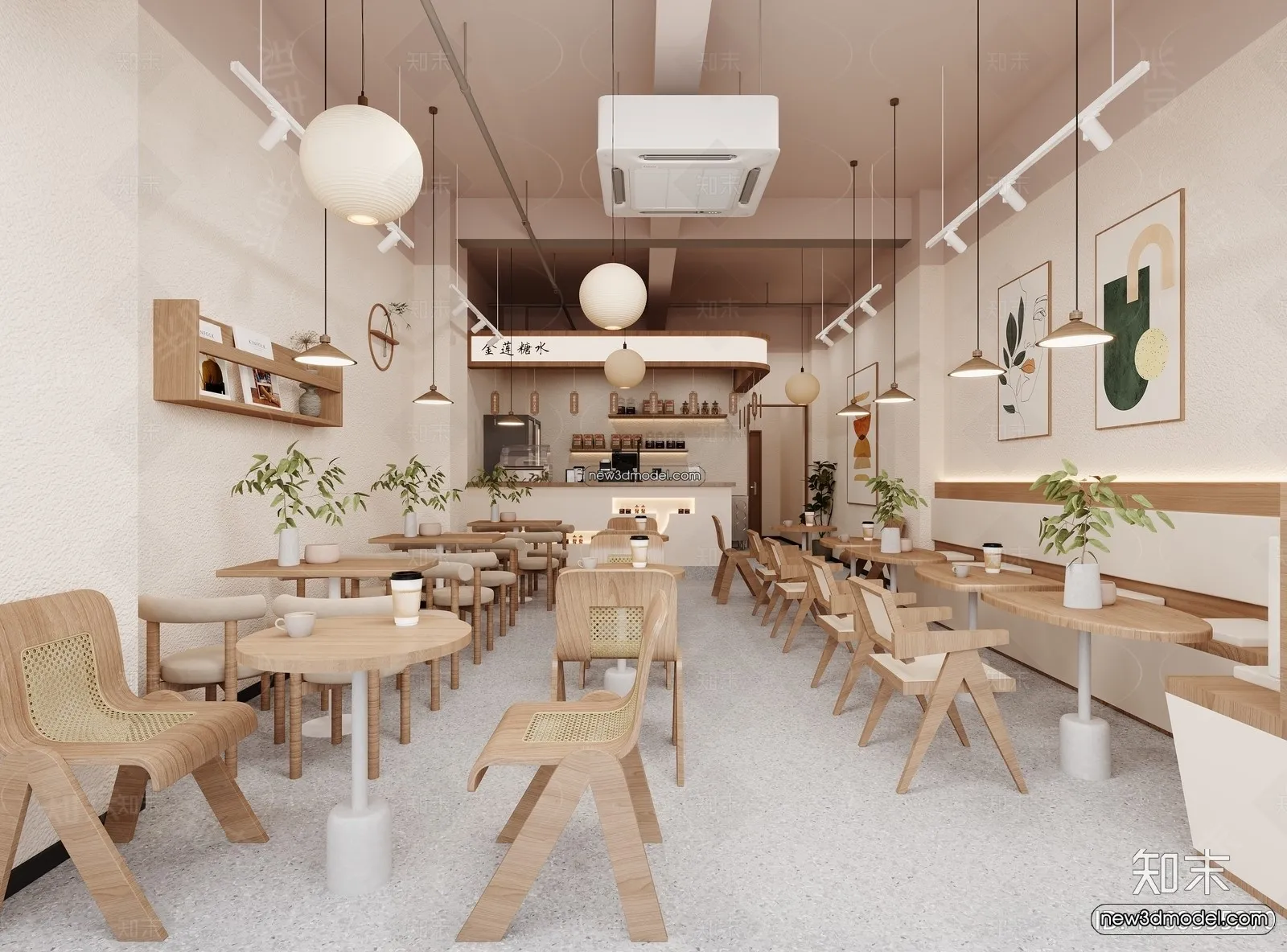 Restaurant and Fastfood 3D Scene - 3D Blocks - 239