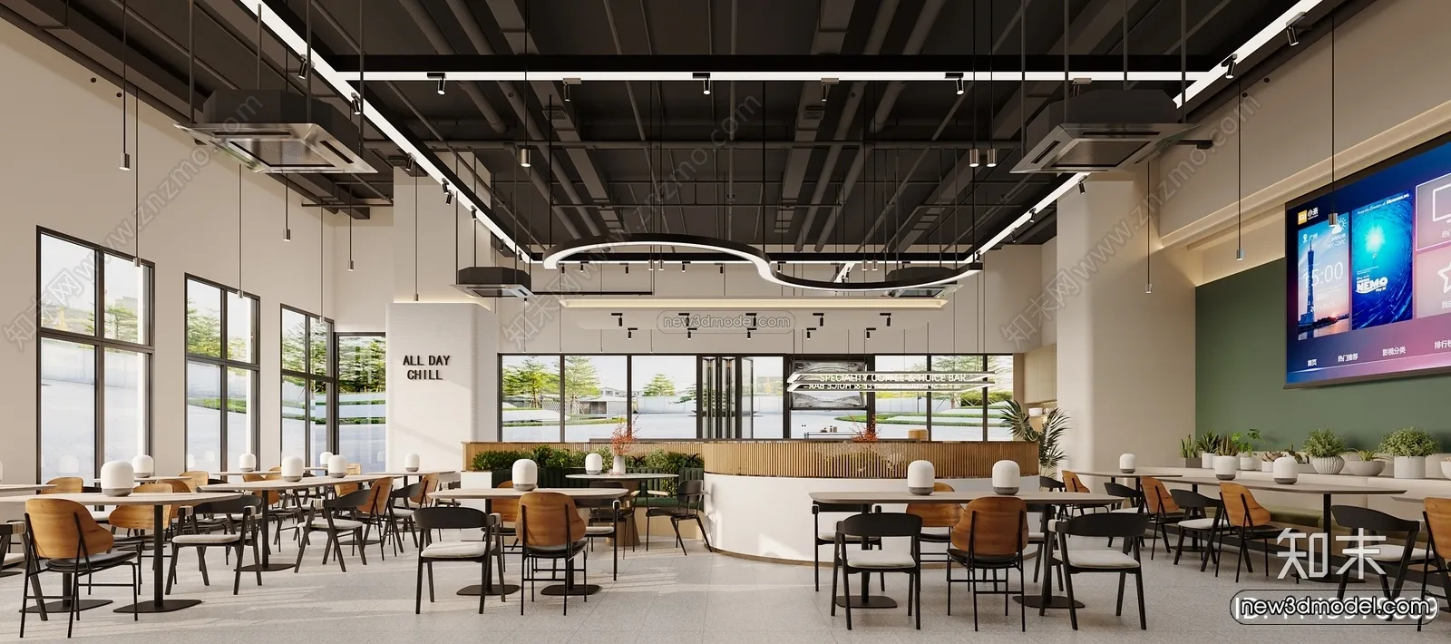 Restaurant and Fastfood 3D Scene - 3D Blocks - 248