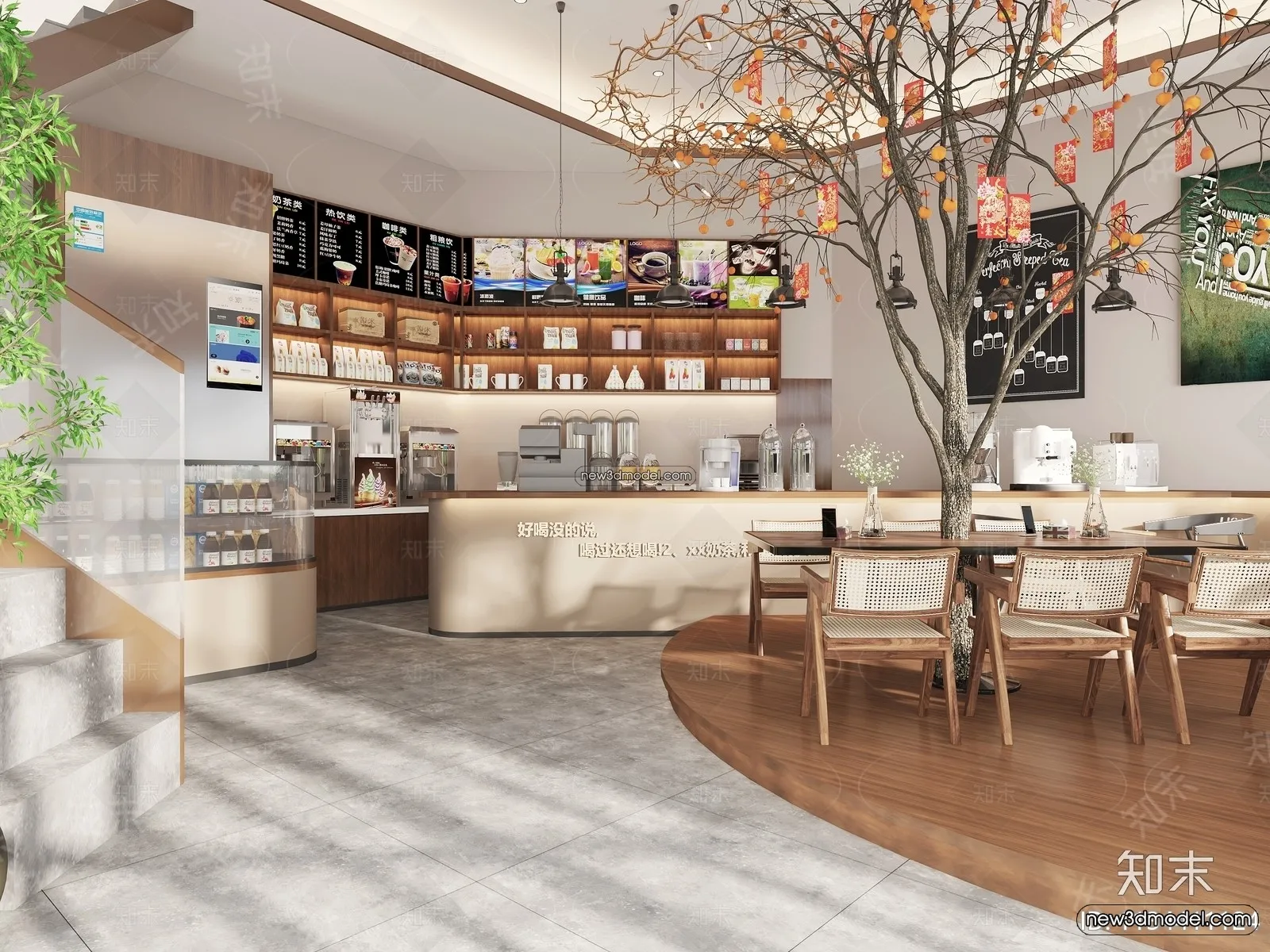 Restaurant and Fastfood 3D Scene - 3D Blocks - 249