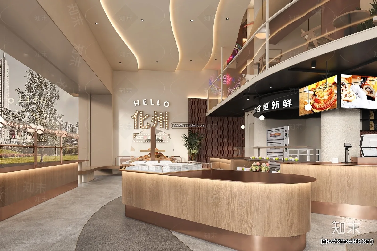 Restaurant and Fastfood 3D Scene - 3D Blocks - 250