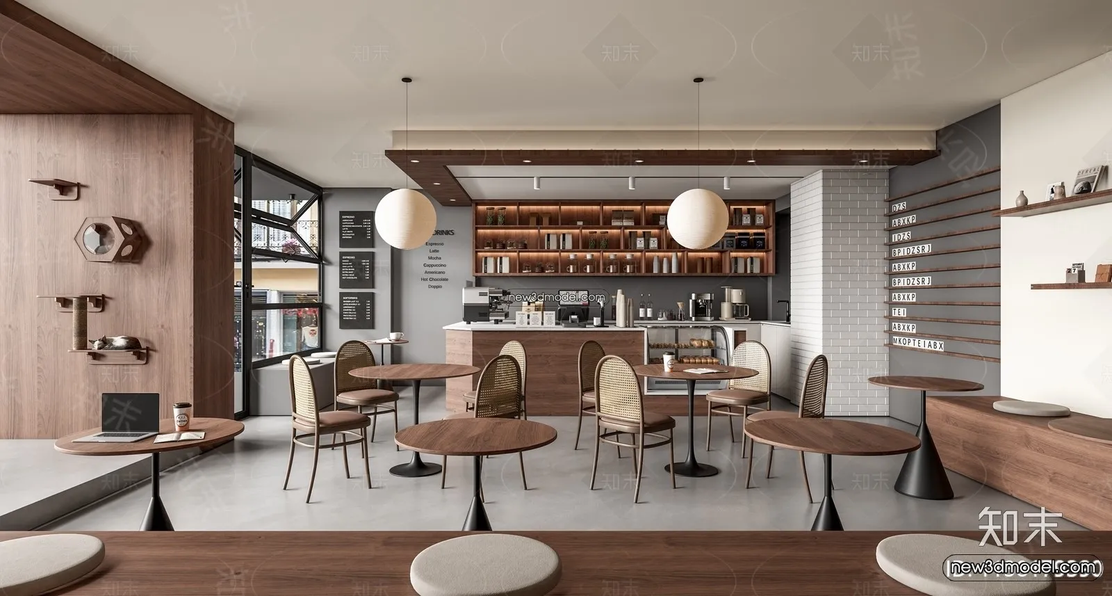 Restaurant and Fastfood 3D Scene - 3D Blocks - 255