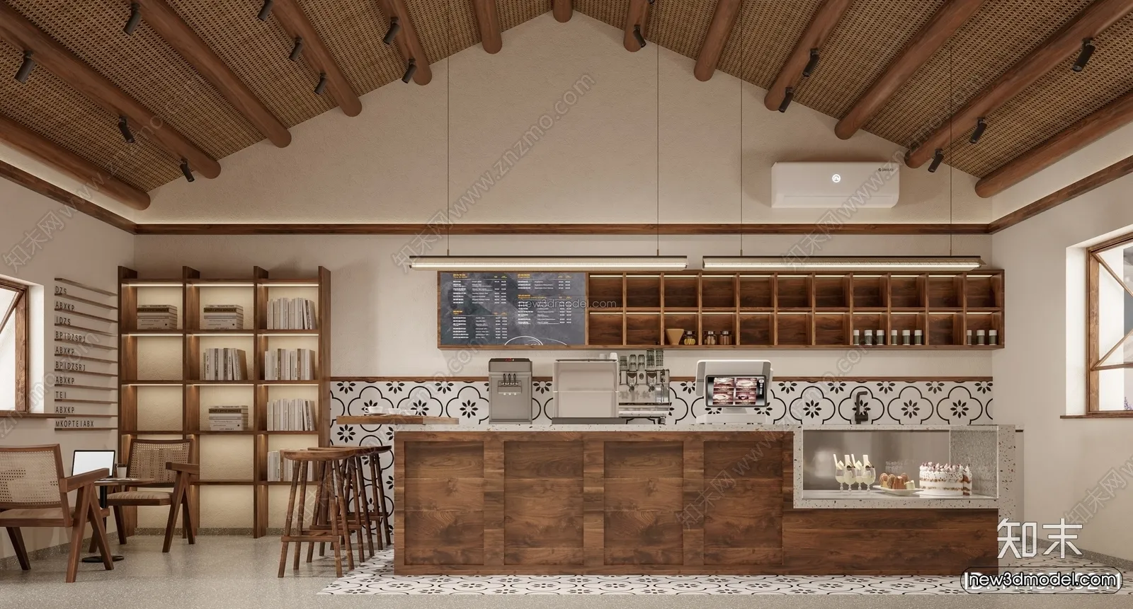 Restaurant and Fastfood 3D Scene - 3D Blocks - 256