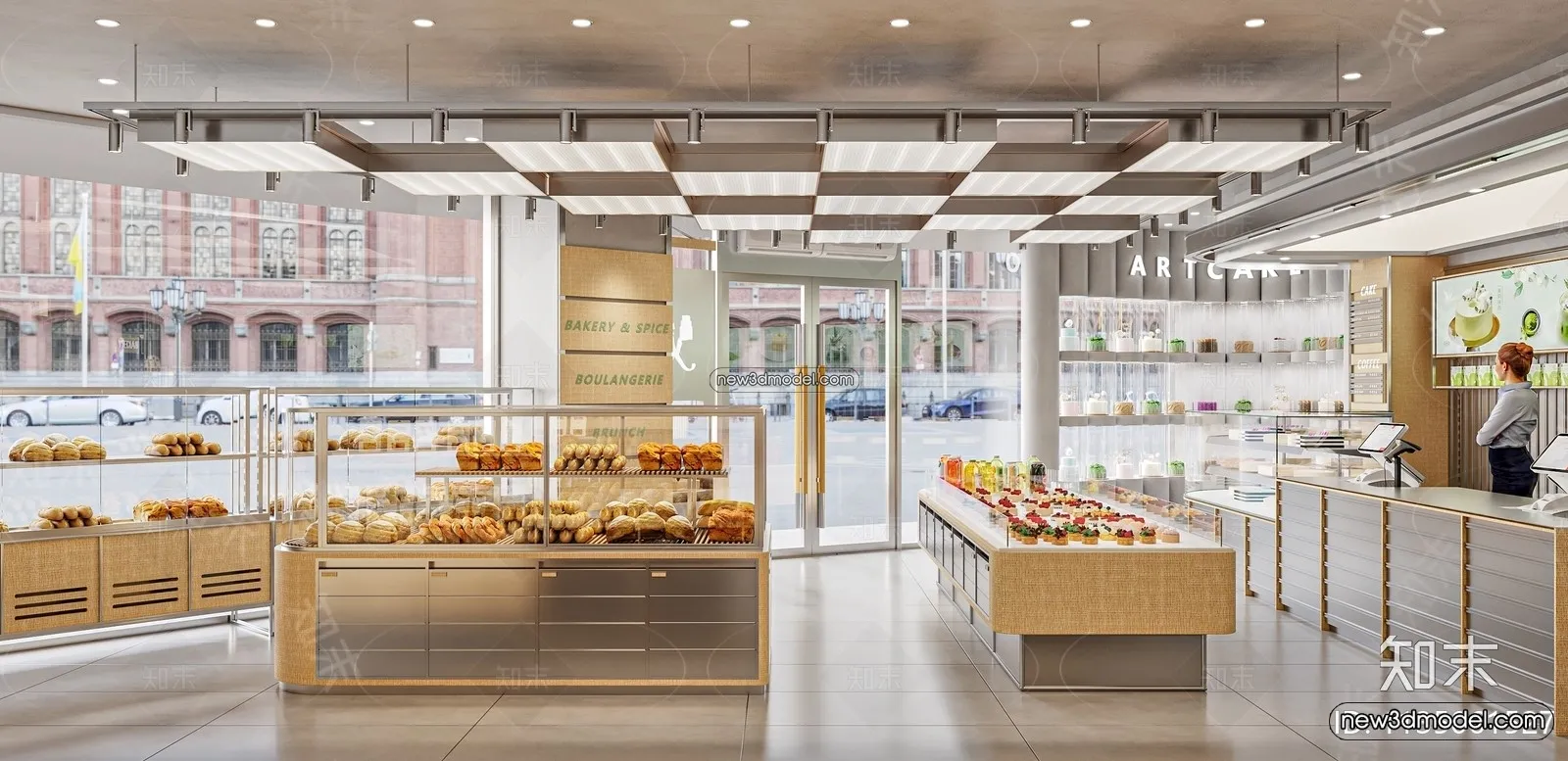 Restaurant and Fastfood 3D Scene - 3D Blocks - 262