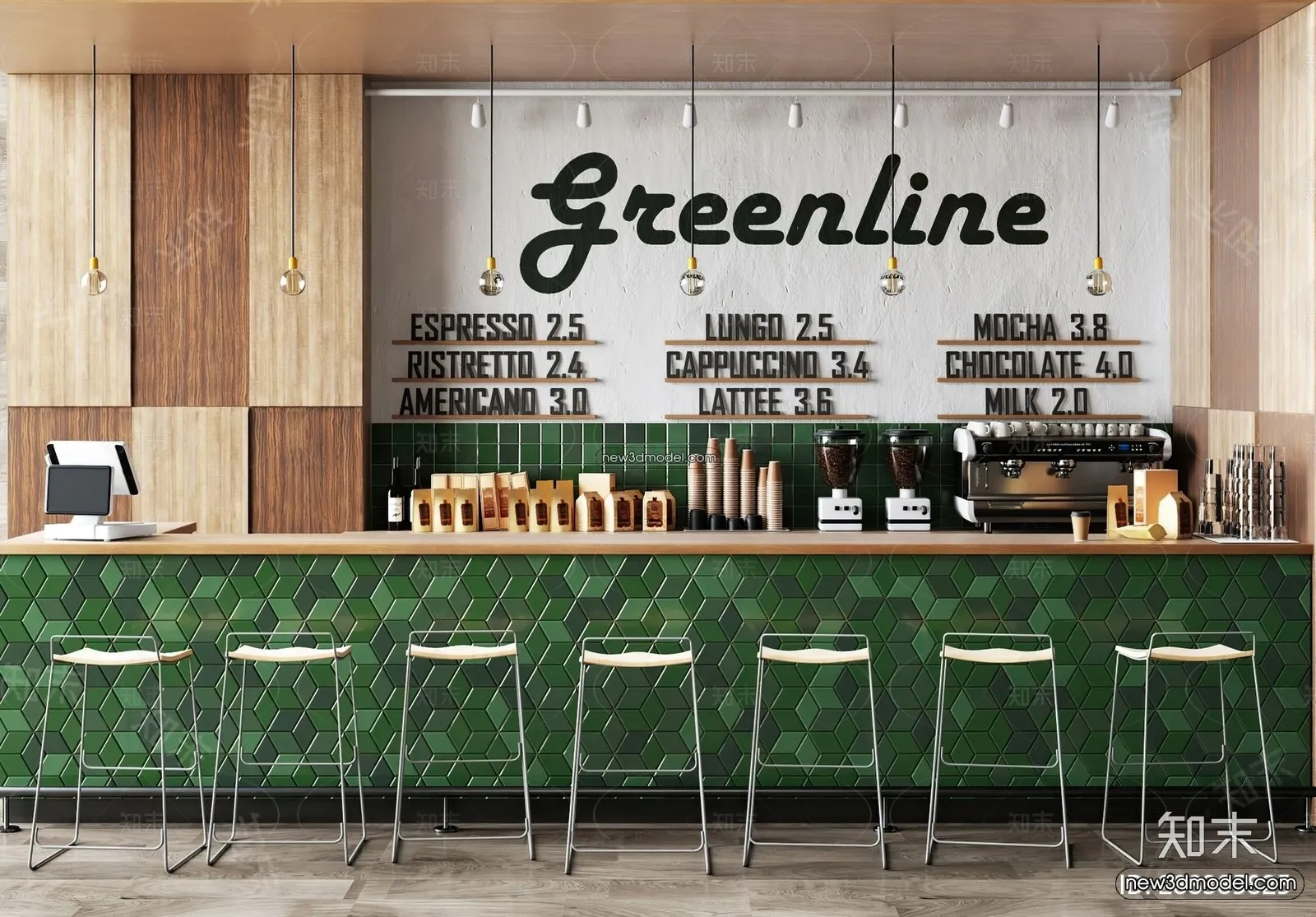 Restaurant and Fastfood 3D Scene - 3D Blocks - 267