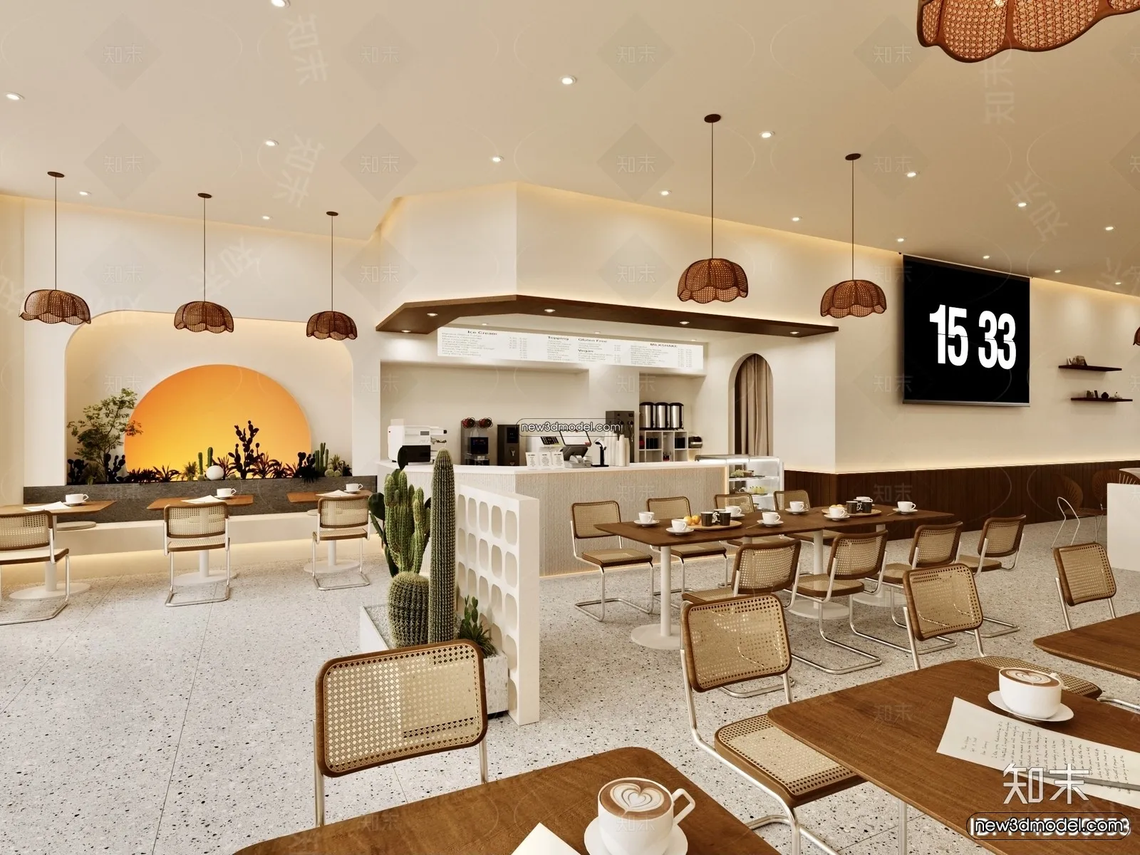 Restaurant and Fastfood 3D Scene - 3D Blocks - 278