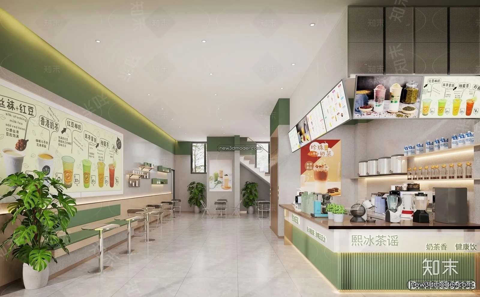 Restaurant and Fastfood 3D Scene - 3D Blocks - 279