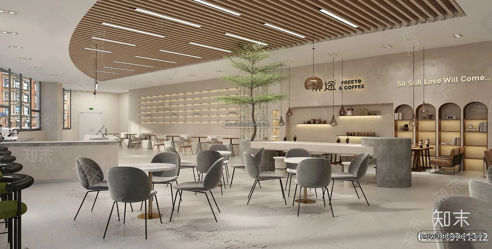 Restaurant and Fastfood 3D Scene - 3D Blocks - 283