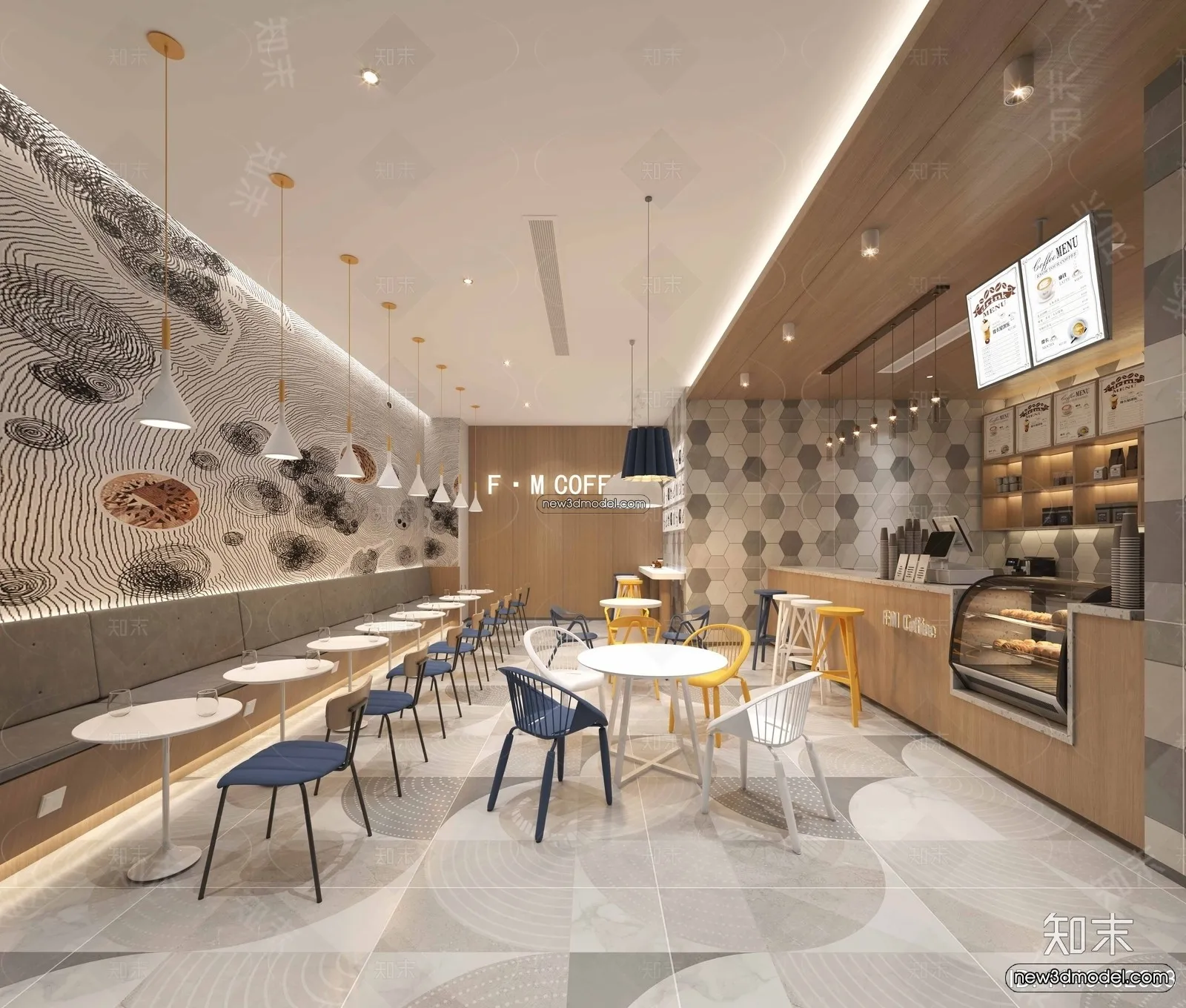 Restaurant and Fastfood 3D Scene - 3D Blocks - 290