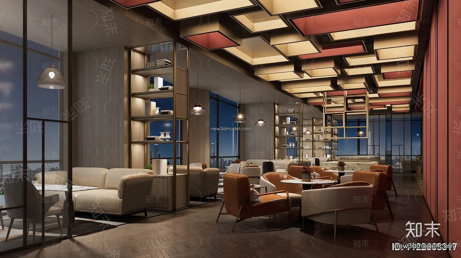 Restaurant and Fastfood 3D Scene - 3D Blocks - 297