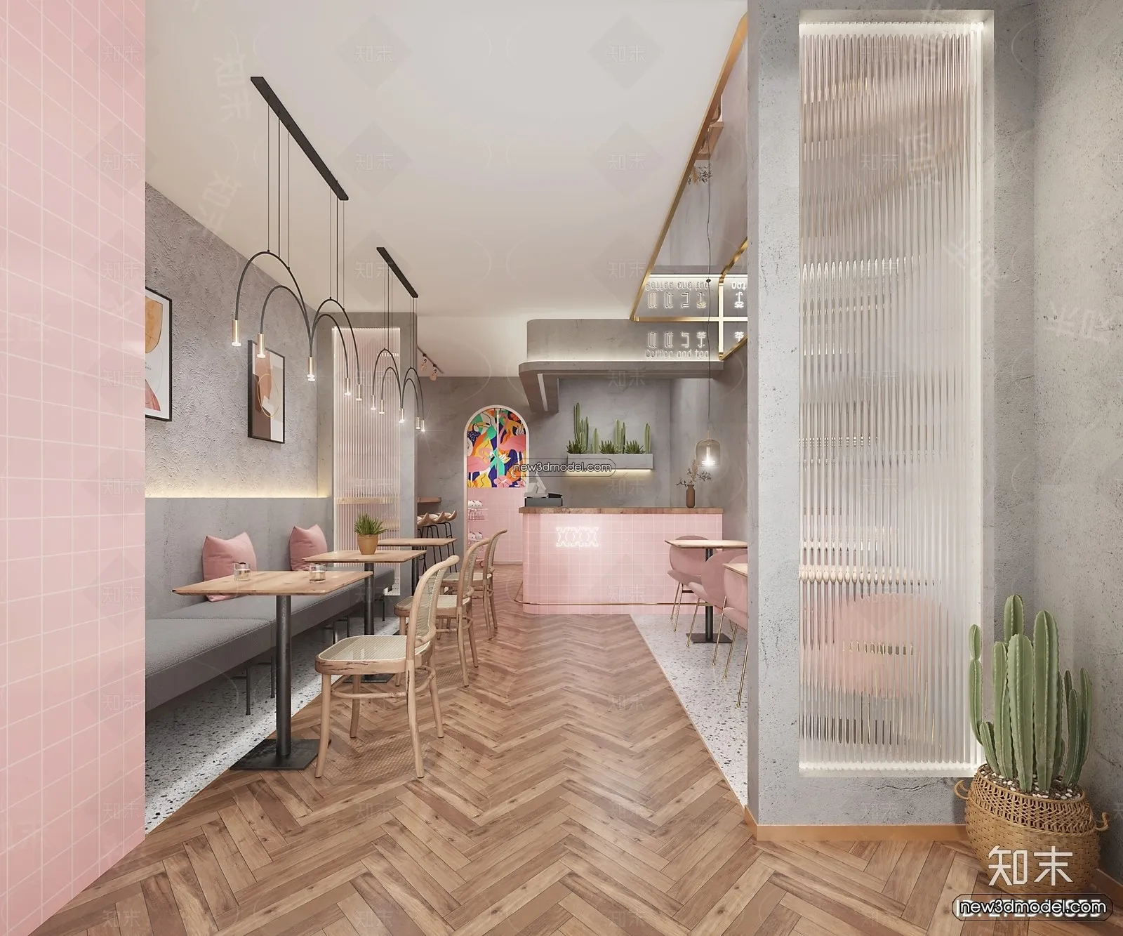 Restaurant and Fastfood 3D Scene - 3D Blocks - 300