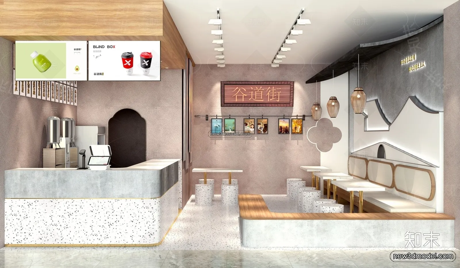 Restaurant and Fastfood 3D Scene - 3D Blocks - 306