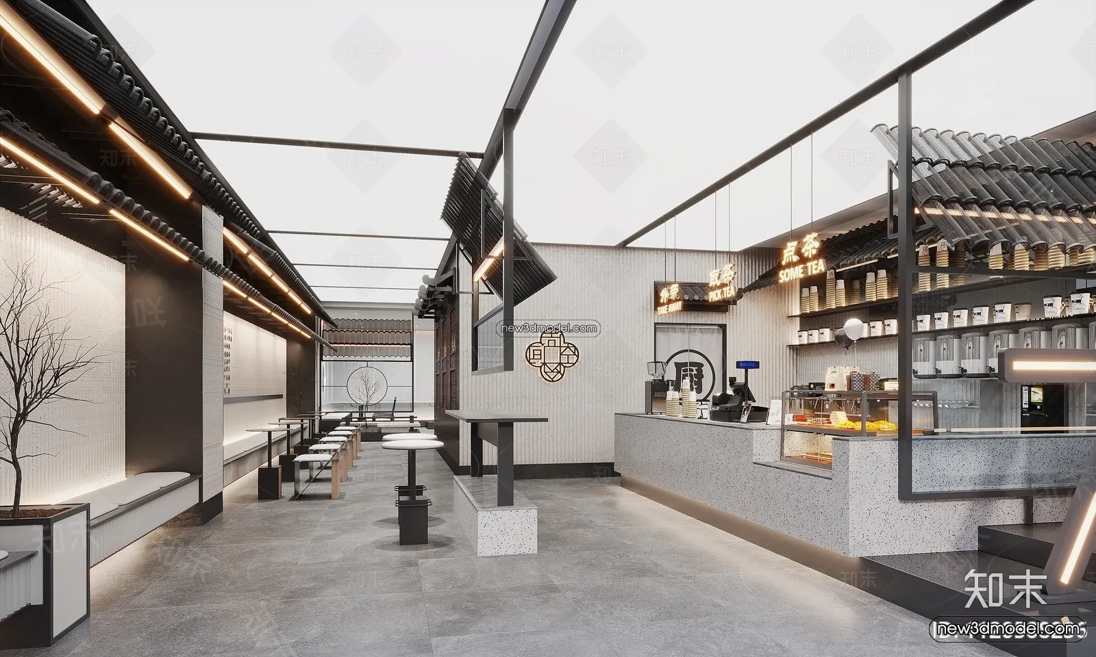 Restaurant and Fastfood 3D Scene - 3D Blocks - 307