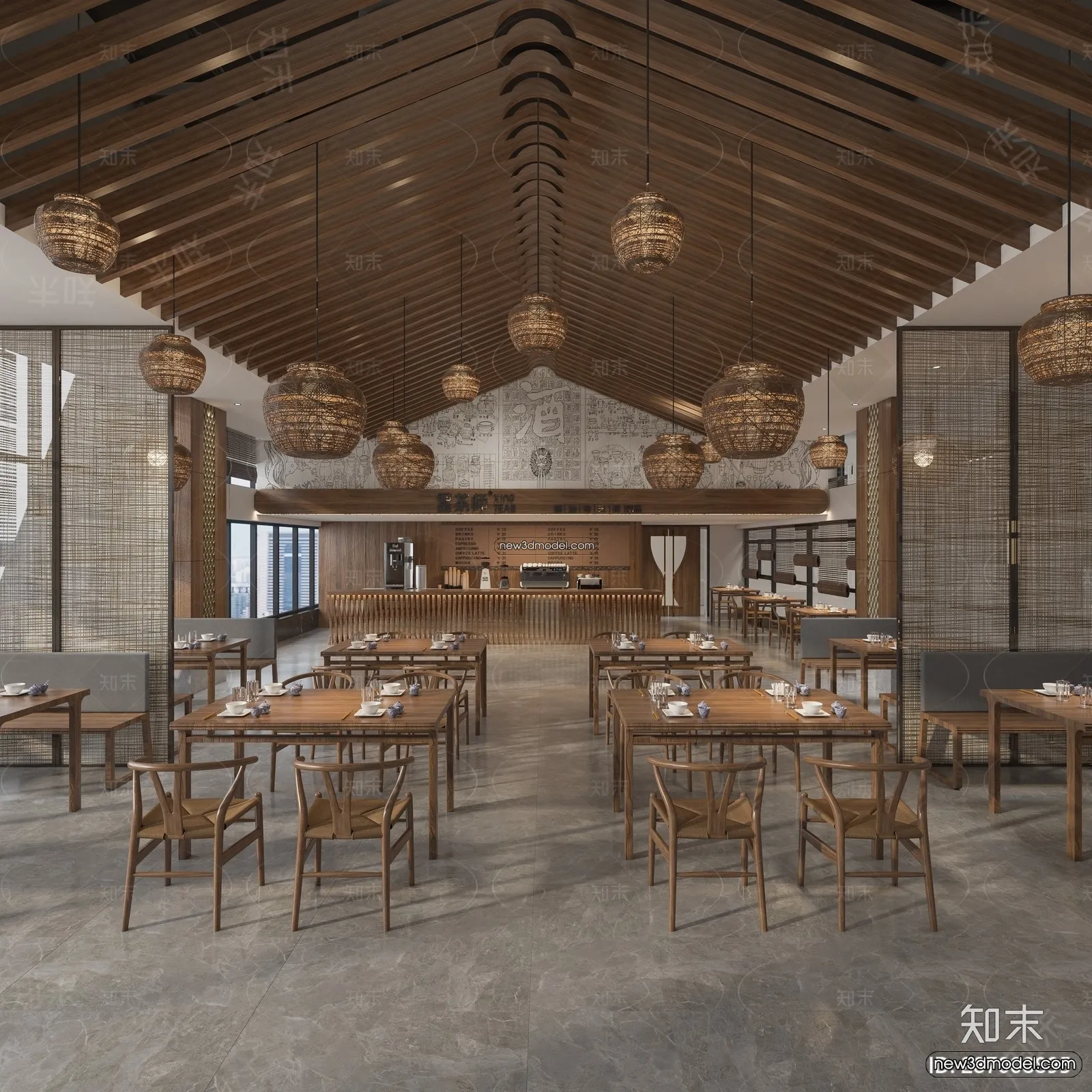 Restaurant and Fastfood 3D Scene - 3D Blocks - 313