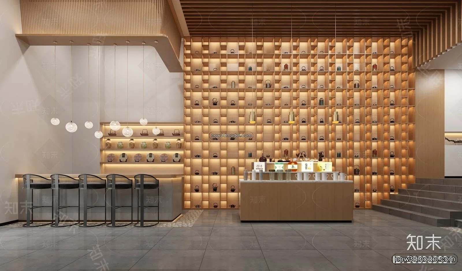 Restaurant and Fastfood 3D Scene - 3D Blocks - 314