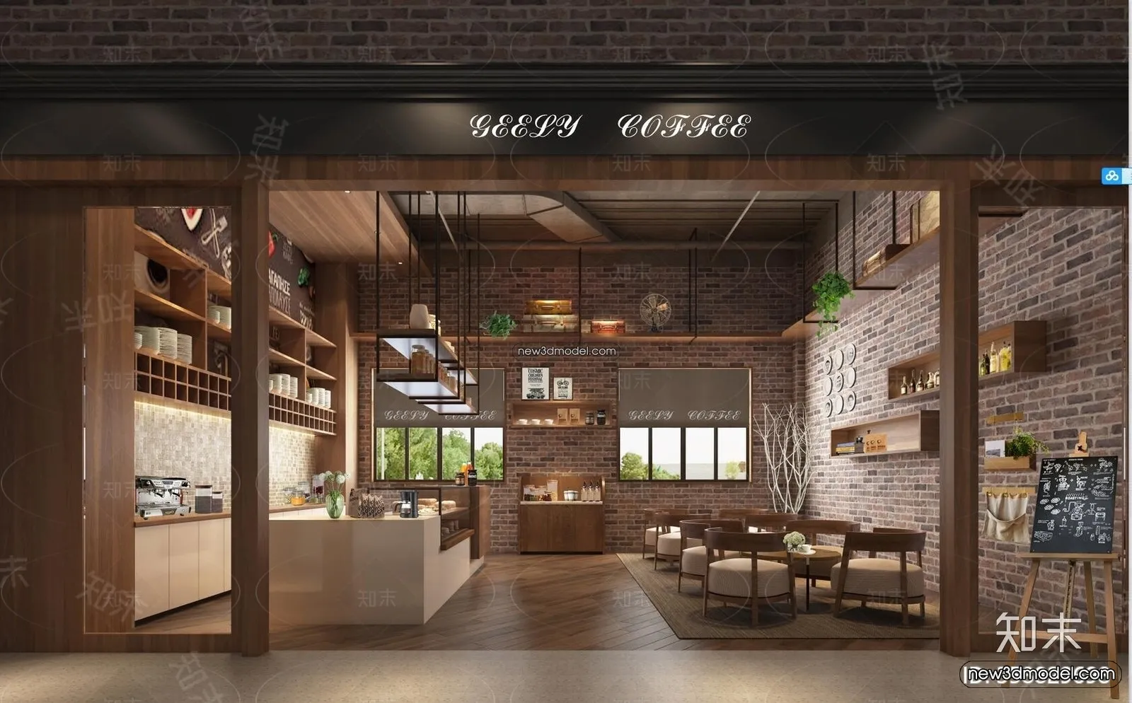 Restaurant and Fastfood 3D Scene - 3D Blocks - 315