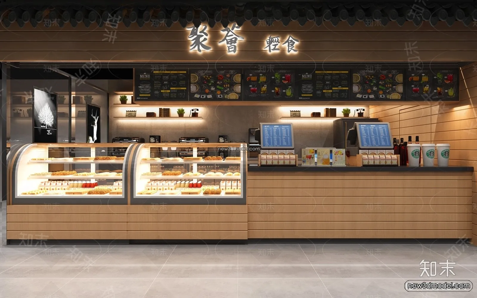 Restaurant and Fastfood 3D Scene - 3D Blocks - 316