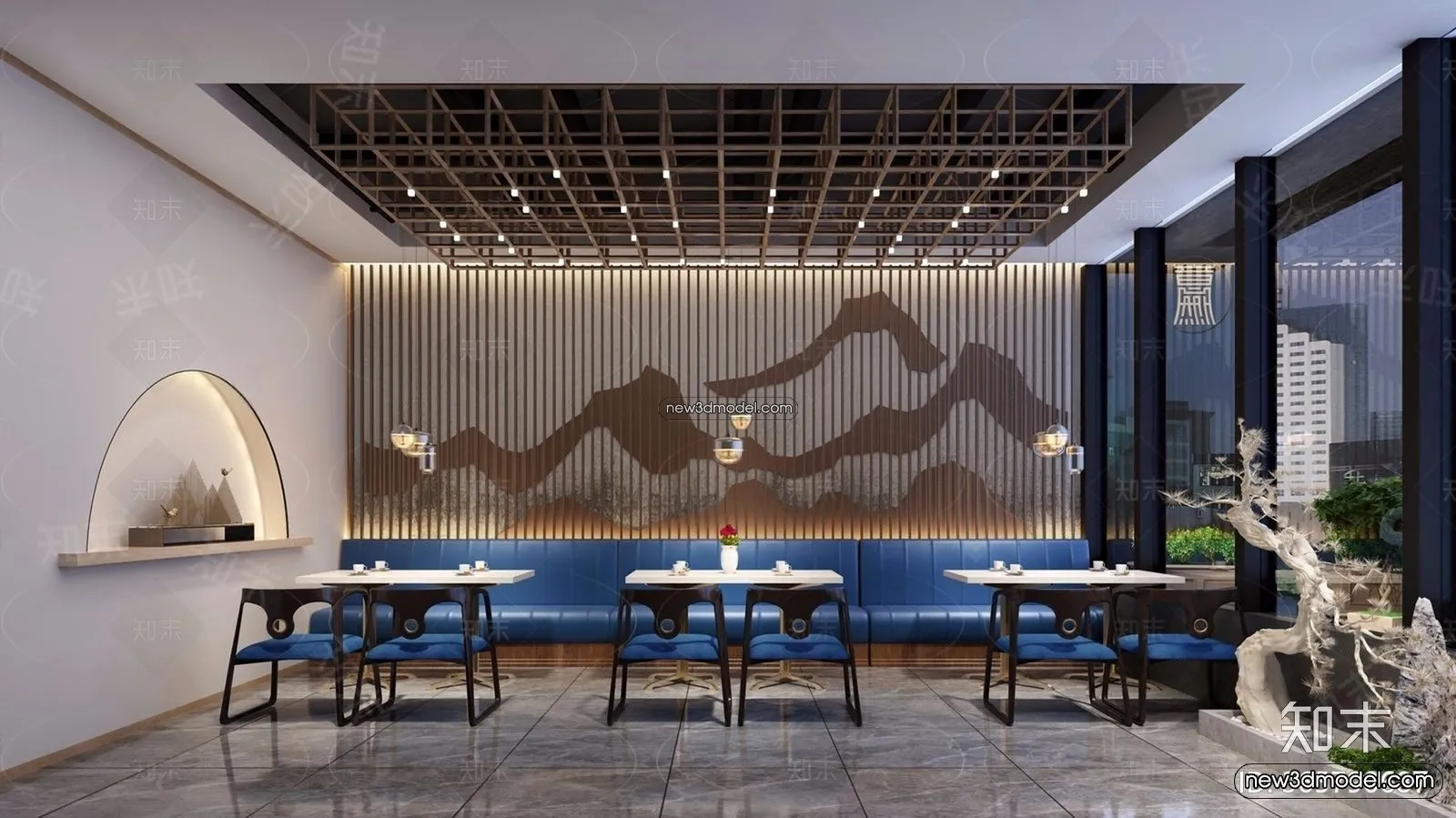 Restaurant and Fastfood 3D Scene - 3D Blocks - 317