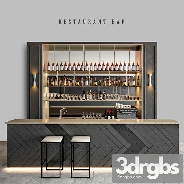 Restaurant bar 4 3D Model Free