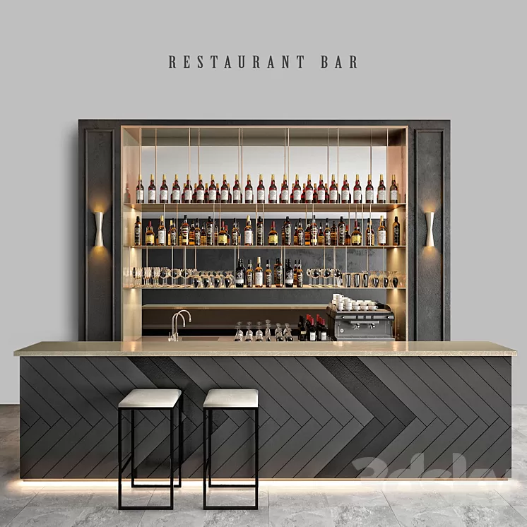 Restaurant bar 4 3D Model