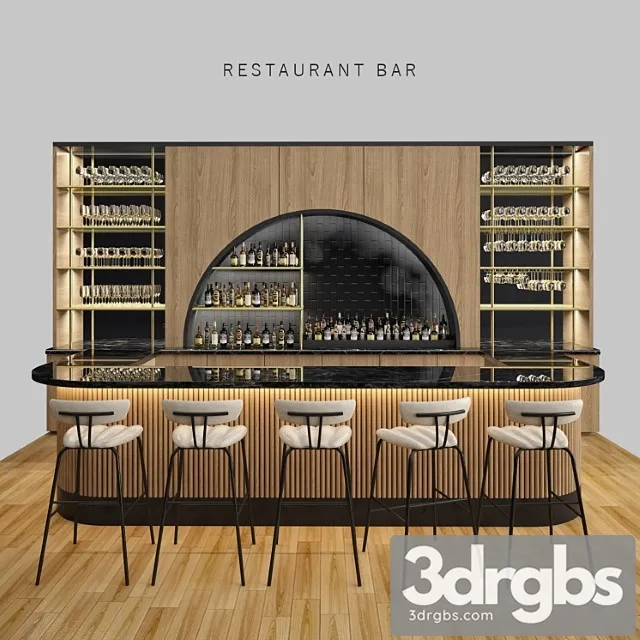 Restaurant bar 6 3D Model Free