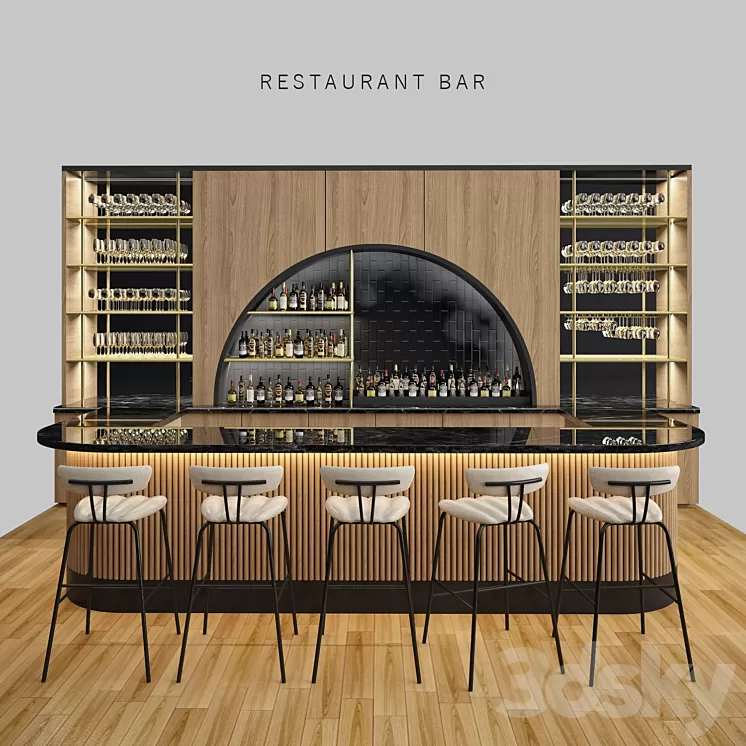 Restaurant bar 6 3D Model