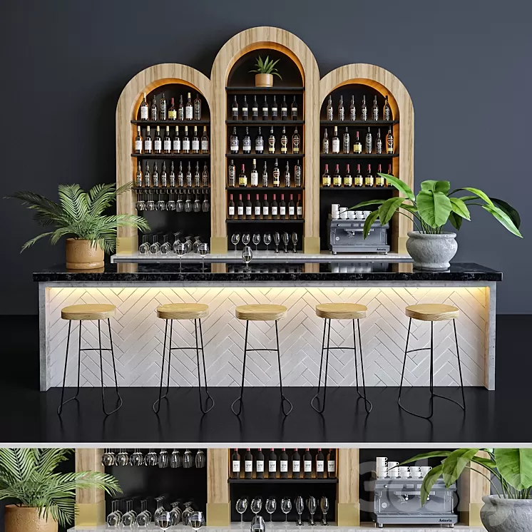 Restaurant bar 8 3D Model