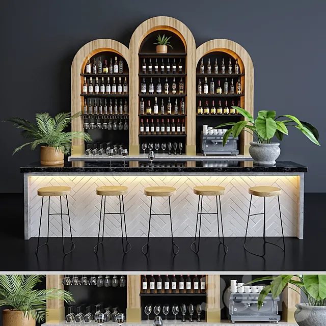 Restaurant bar 8 3DModel