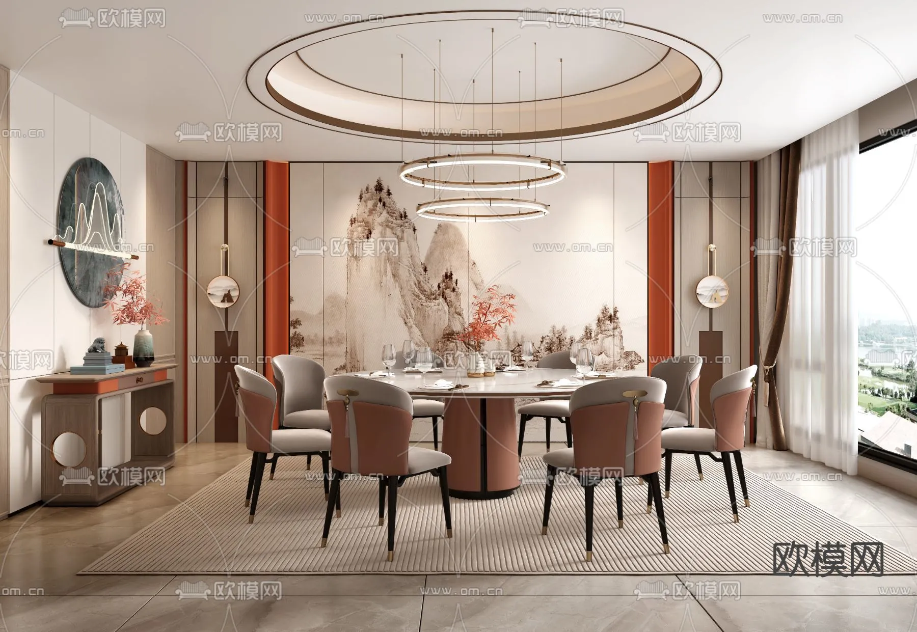 RESTAURANT & COFFEE SHOP - 3D Model For Interior Design - 10640