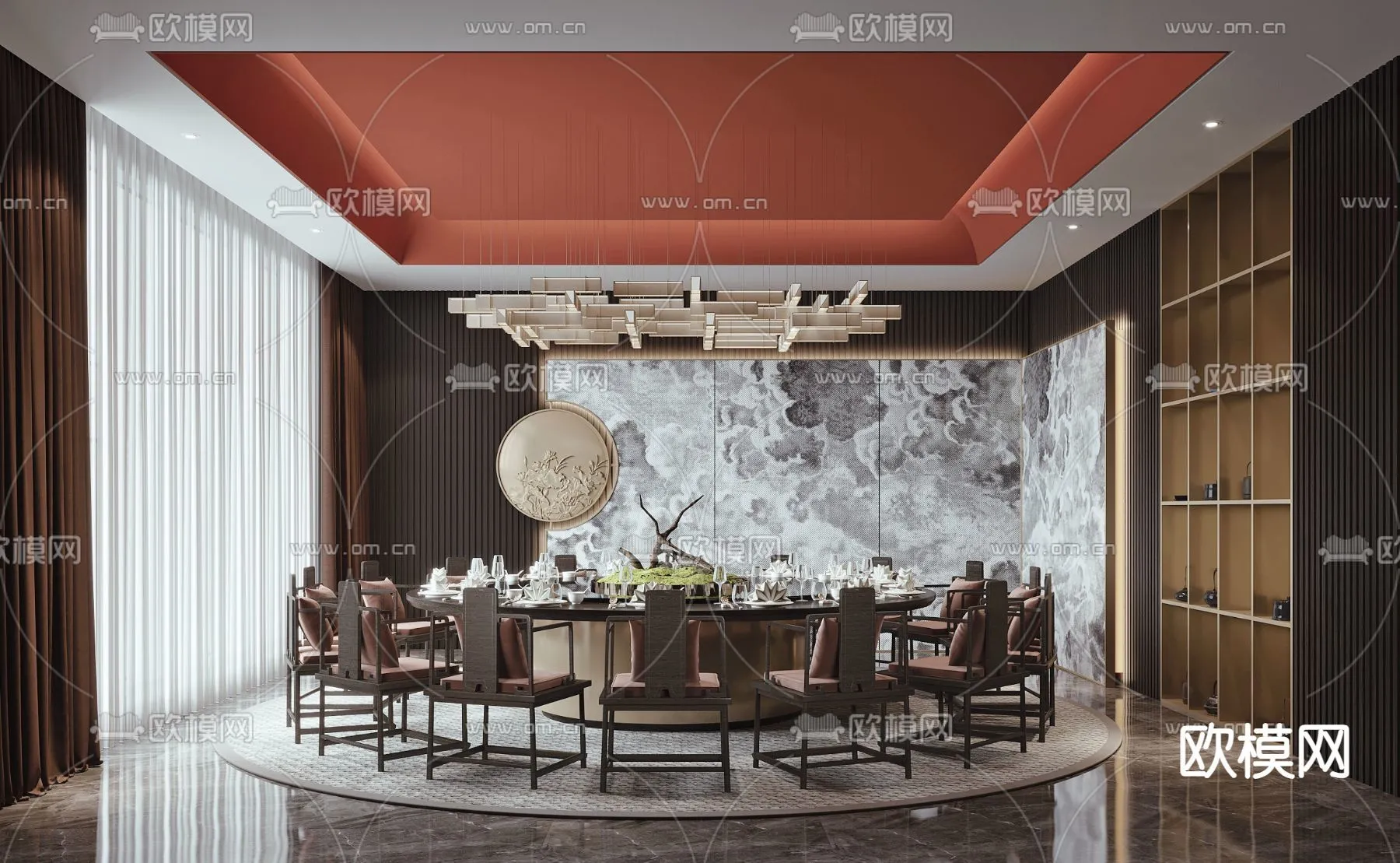 RESTAURANT & COFFEE SHOP - 3D Model For Interior Design - 10646