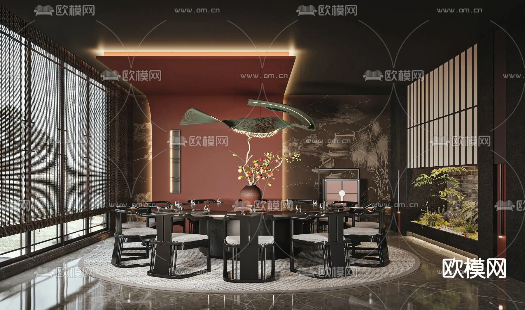 RESTAURANT & COFFEE SHOP - 3D Model For Interior Design - 10647