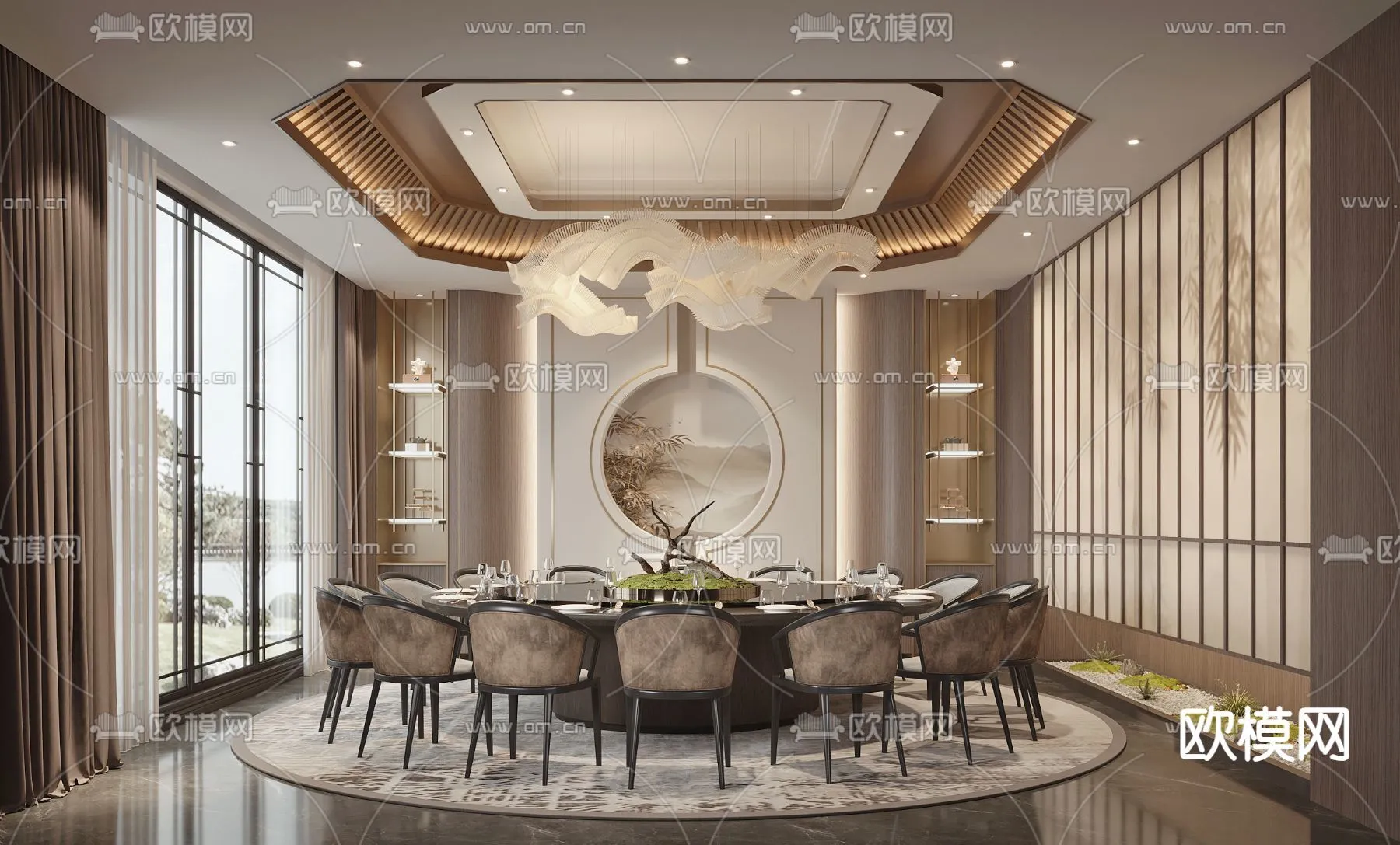 RESTAURANT & COFFEE SHOP - 3D Model For Interior Design - 10651