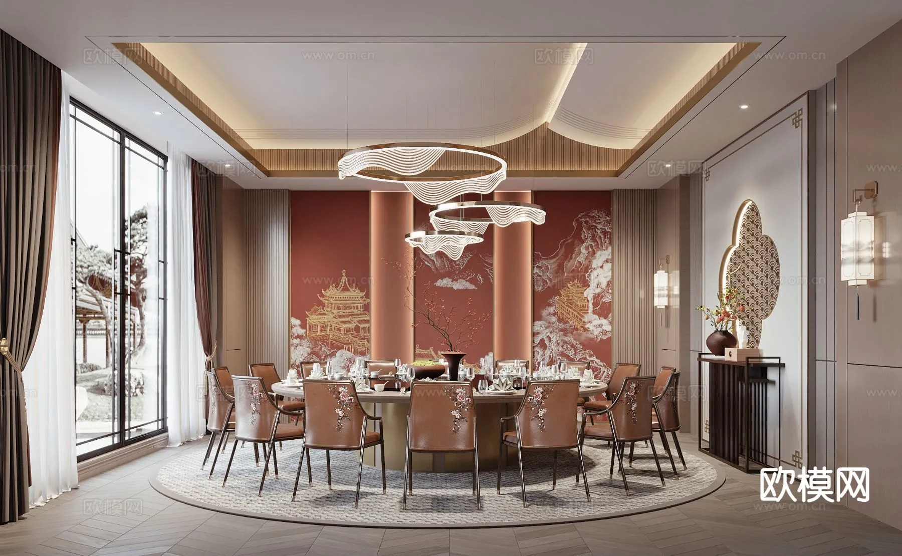 RESTAURANT & COFFEE SHOP - 3D Model For Interior Design - 10653