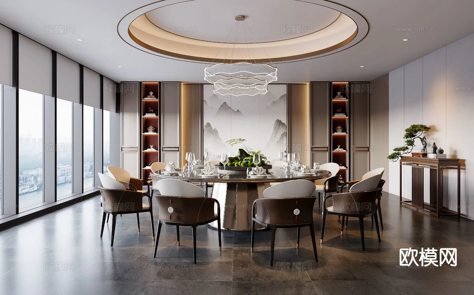 RESTAURANT & COFFEE SHOP - 3D Model For Interior Design - 10654