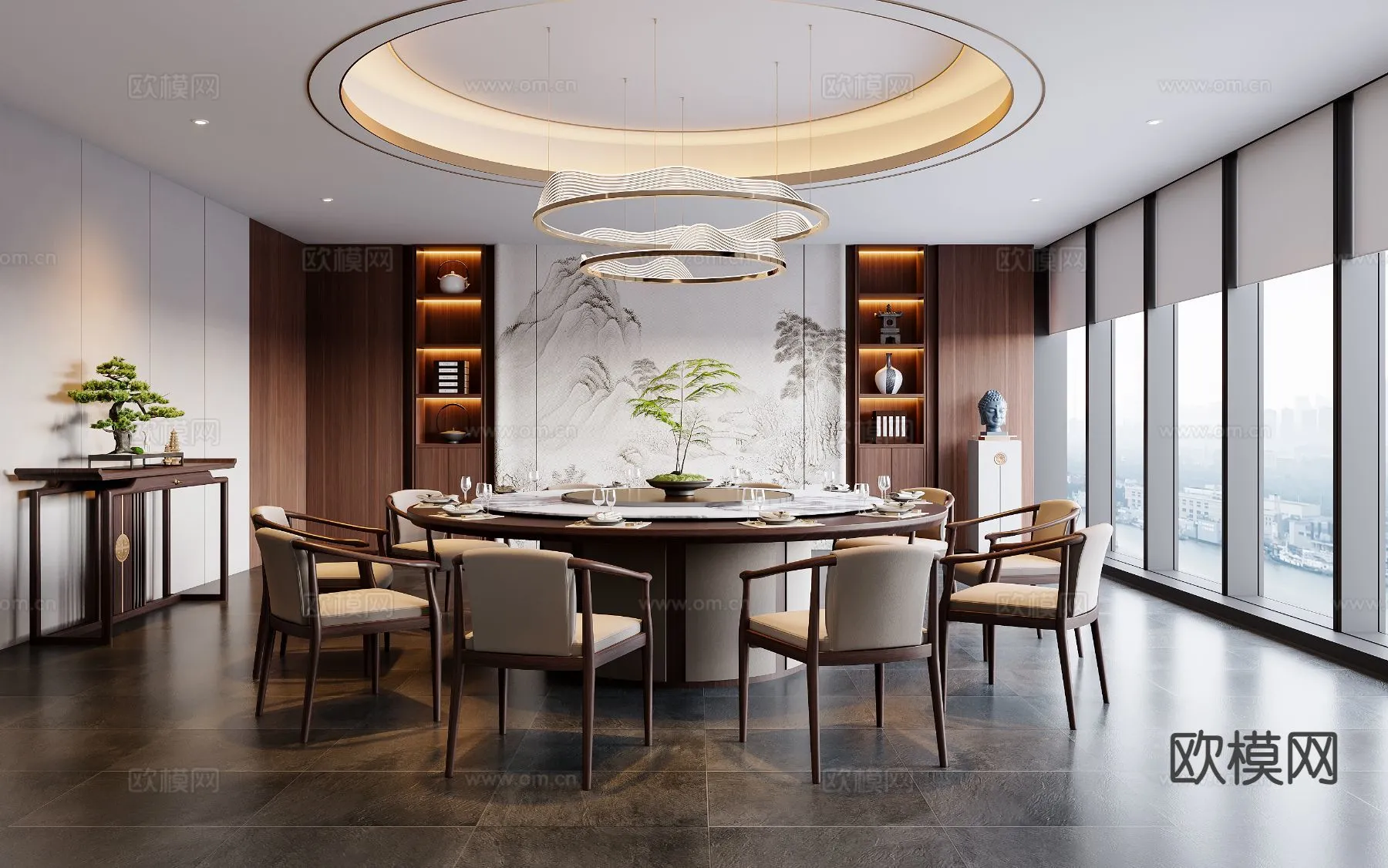 RESTAURANT & COFFEE SHOP - 3D Model For Interior Design - 10655