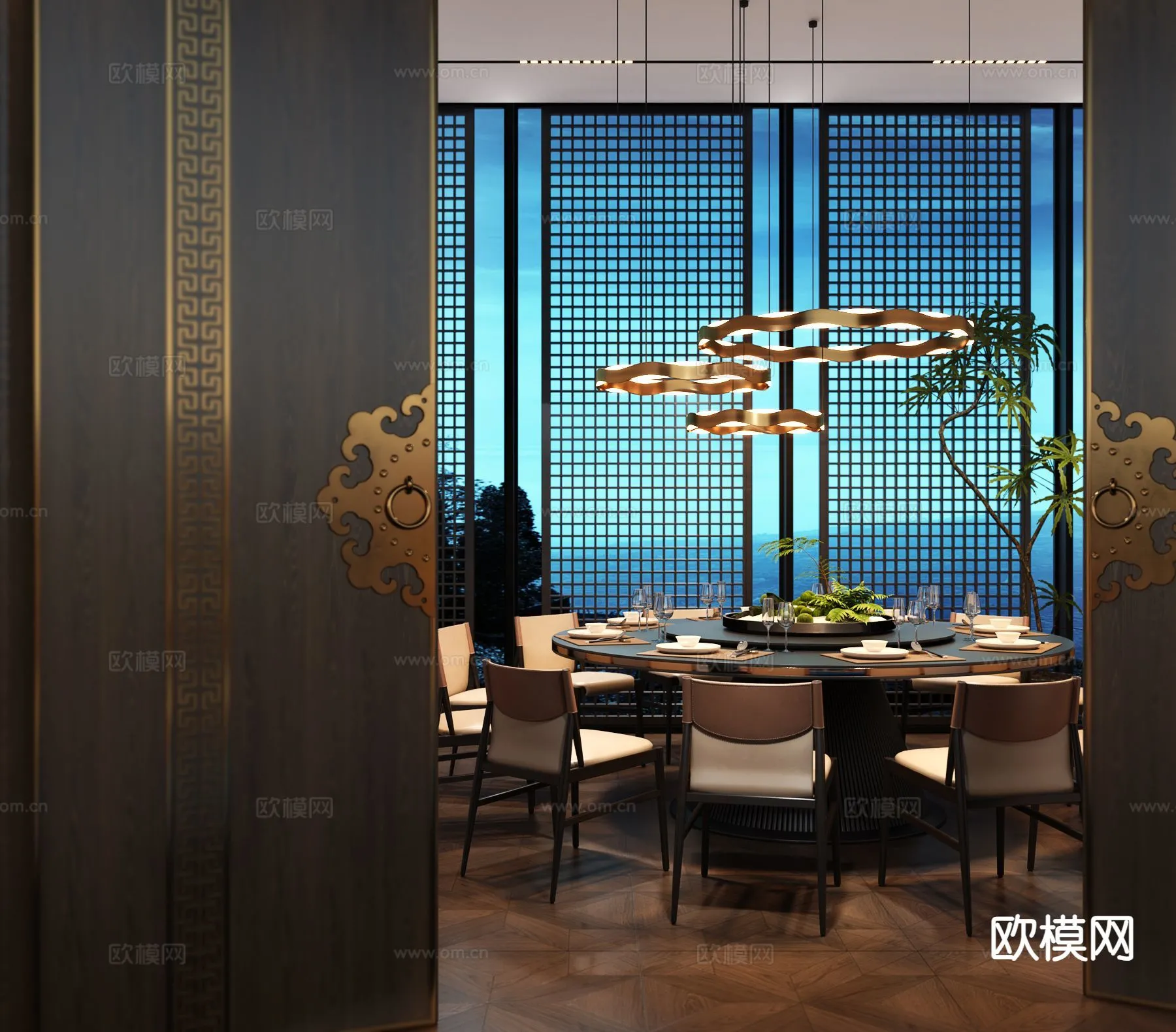 RESTAURANT & COFFEE SHOP - 3D Model For Interior Design - 10656