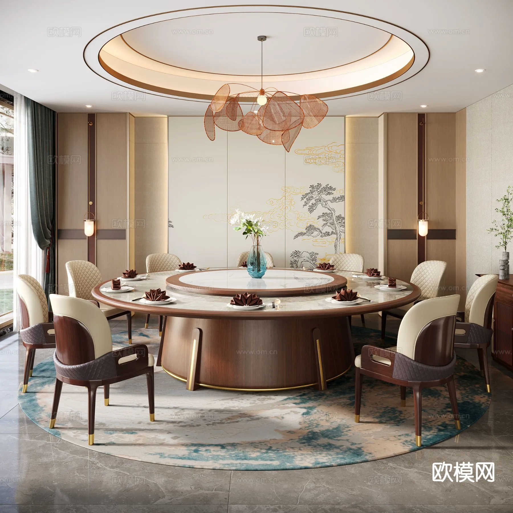 RESTAURANT & COFFEE SHOP - 3D Model For Interior Design - 10658