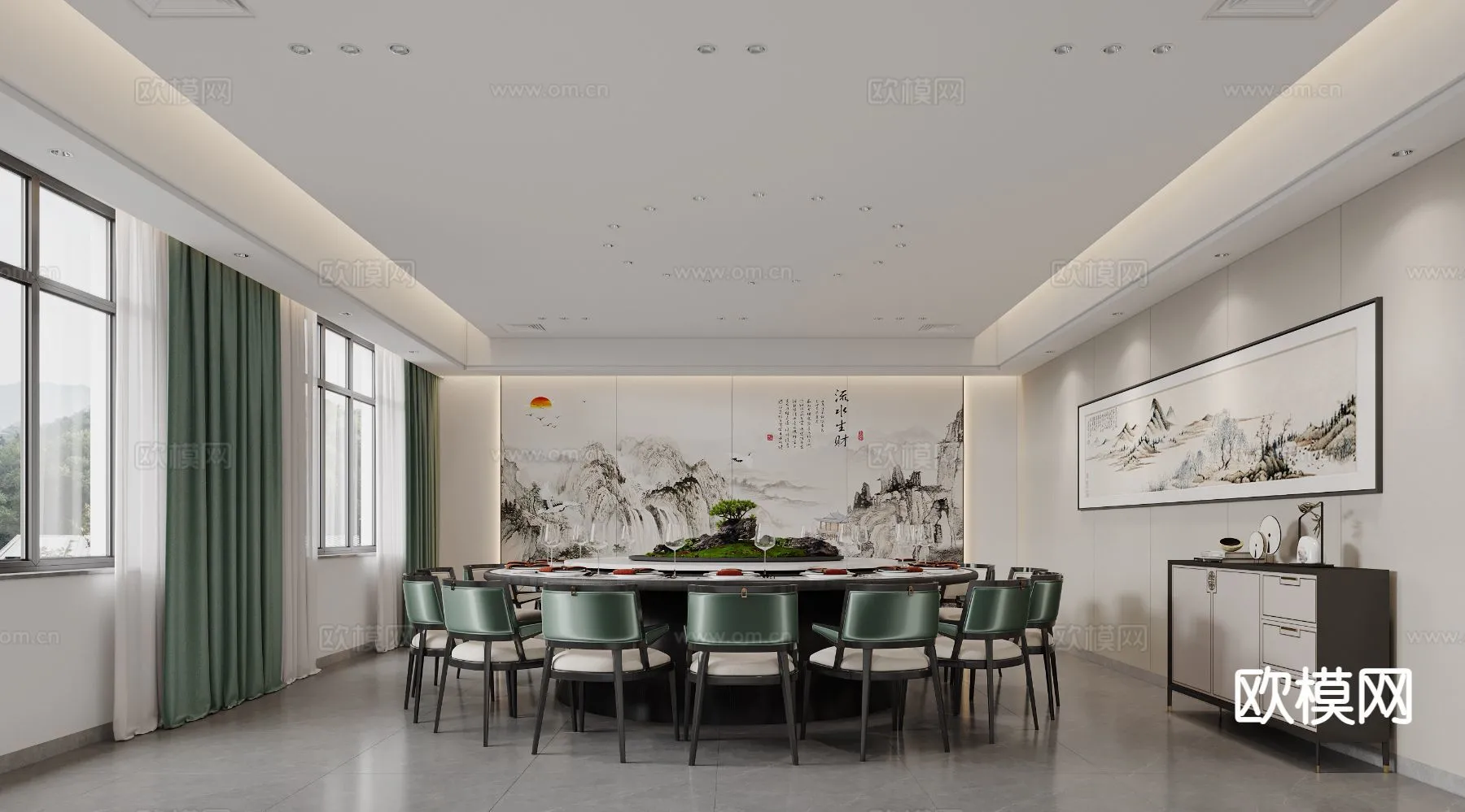 RESTAURANT & COFFEE SHOP - 3D Model For Interior Design - 10660