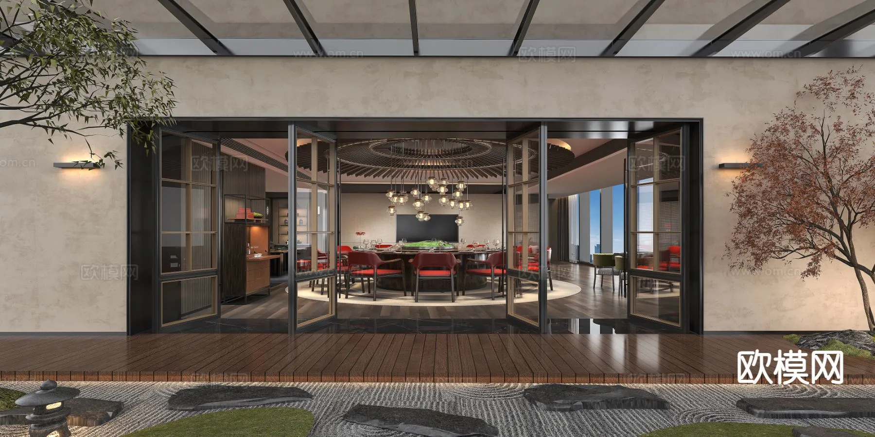 RESTAURANT & COFFEE SHOP - 3D Model For Interior Design - 10662