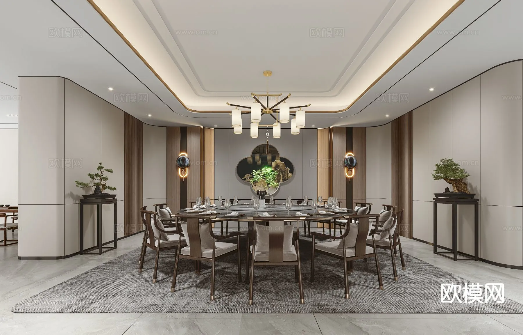 RESTAURANT & COFFEE SHOP - 3D Model For Interior Design - 10663