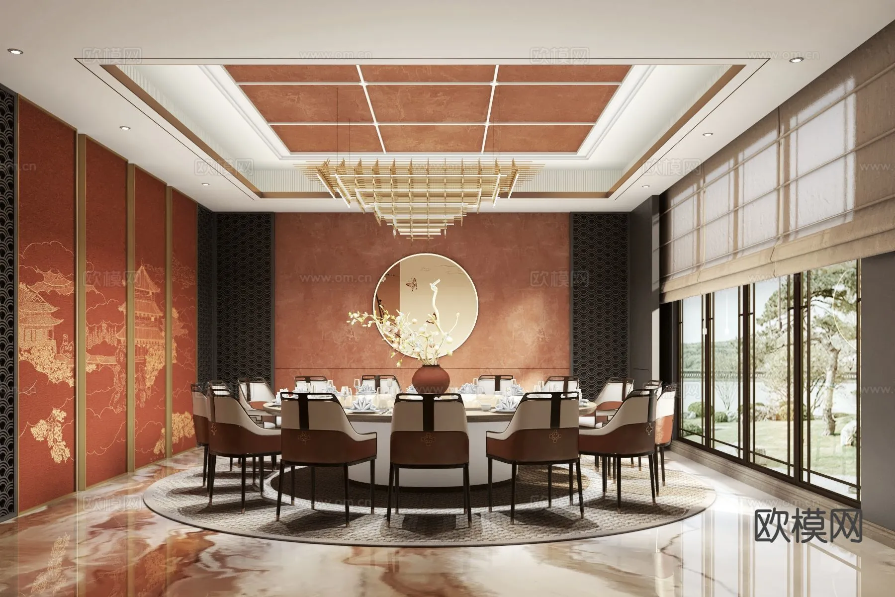 RESTAURANT & COFFEE SHOP - 3D Model For Interior Design - 10664