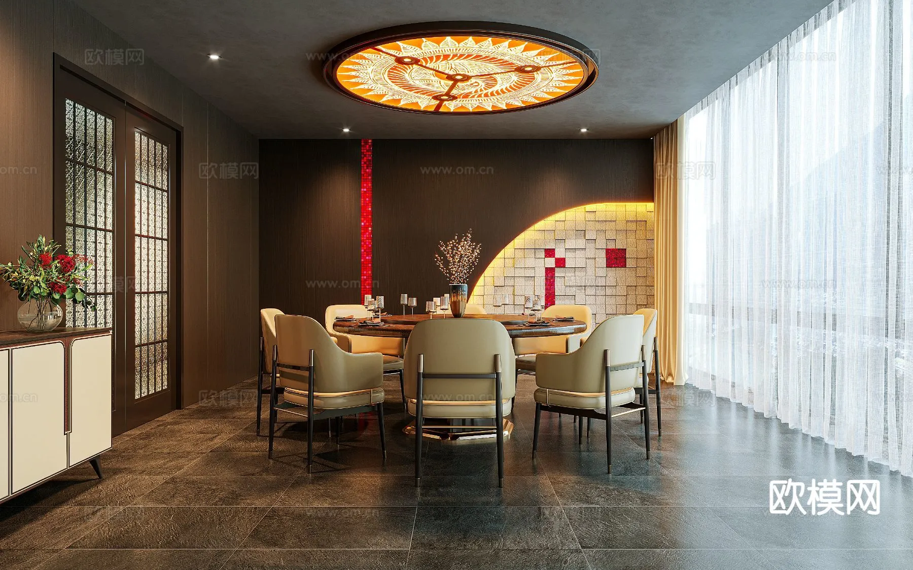 RESTAURANT & COFFEE SHOP - 3D Model For Interior Design - 10667